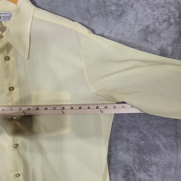 Vintage Kmart Shirt Mens Large Permanent Press Button Up 50/50 Poly Cotton 70s - Picture 5 of 7